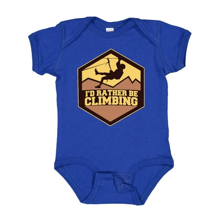 

Inktastic I d Rather Be Climbing Gift Baby Boy or Baby Girl Bodysuit