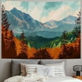 thumbnail image 2 of JRXY  Boho Mountain Forest Nature Tree Trippy Hippie Tapestry Sunset Lake Wall Hanging for Bedroom Dorm Outdoor Beach Aesthetic Home Decor Vertical Painting, 2 of 6