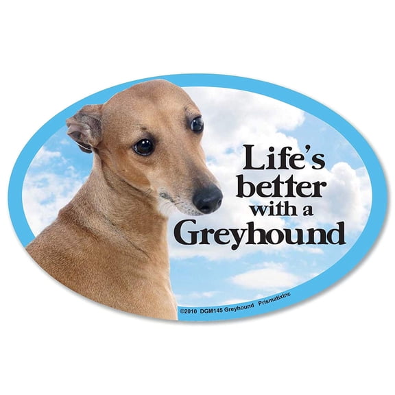 Greyhound Oval Dog Magnet for Cars