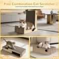 thumbnail image 3 of Euqvunn Cat Scratcher, Reversible Cardboard Cat Scratch Pad, 4 in 1 Cat Scratching Board for Various Cat Scratch Positions, Durable Cat Scratchers for Indoor Cats to Protect Furniture, no Install, 3 of 8