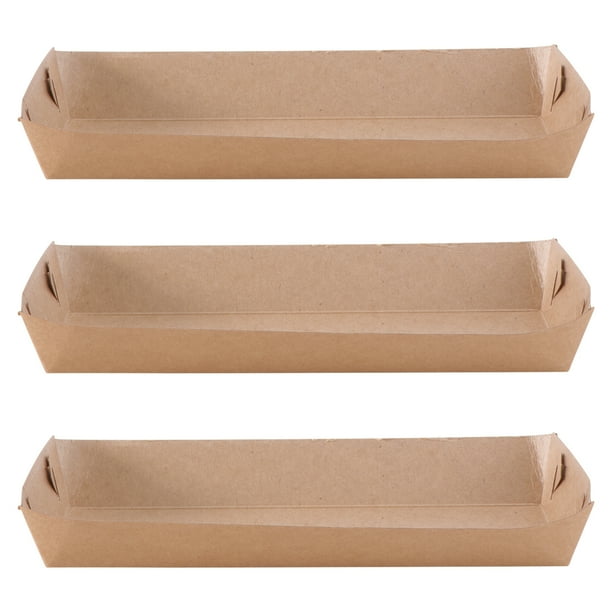 Food Trays Serving Paper Taco Tray Boats Disposable Party Bar Kraft A