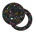 thumbnail image 2 of Fotbe I love you Mom Stool Covers Round,Waterproof Round Bar Stool Covers Bar Chair Covers Washable Stool Cushion Slipcover for 12-14 Inch Chair-12 inch, 2 of 7