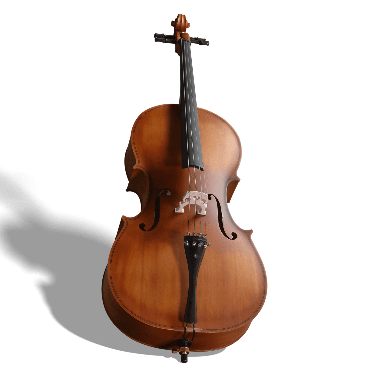 Hassch 4/4 Cello with Bag, Full Size Acoustic Cello with Bow, Strings, Rosin, Bridge, Matte Natural Color