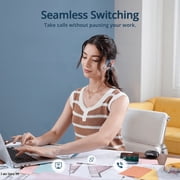 Open Ear Wireless Earbuds, Hi-Res LDAC Bluetooth 6.0 Clip-On Headphones with 32H Playtime, Secure Fit Sports Earbuds with Mic, Dual Device Connection for Running Workout Office