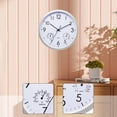 thumbnail image 4 of Reloj de pared redondo, termómetro, higrómetro, reloj moderno silencioso con pantalla de fácil lectura e instalación rápida, cuerpo de PP resistente, adecuado para Li Blanco, 4 of 6