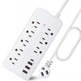 thumbnail image 1 of Multicontacto Brandtrendy  Salidas 8 AC 3USB y 1 USB Tipo C, mixima Seguridad y Rendimiento, 1 of 7