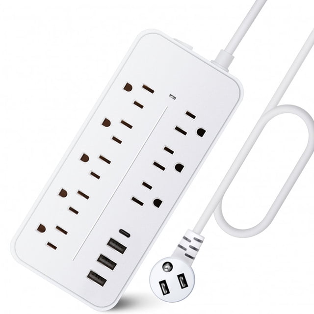 Multicontacto Brandtrendy Salidas 8 AC 3USB y 1 USB Tipo C, mixima Seguridad y Rendimiento