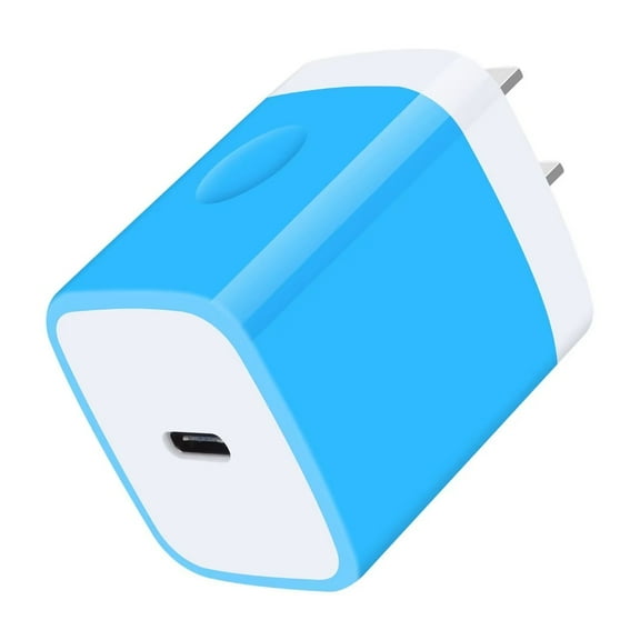 USB C Charger Block,AILKIN 20W PD Type C Block Chargers Wall Charger Block Fast Charging Charger Plug Power Adapter USB C Brick Cube,Blue