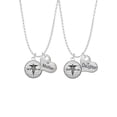 thumbnail image 1 of Delight Jewelry Silvertone Domed Black MPharm Mother & Daughter Heart Necklaces (Set of 2), 19"+2", 1 of 4