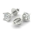 thumbnail image 2 of 0.5 ct Screw-Back Stud Earrings for Women | 4.0mm Round Cut Moissanite | 18K White Gold, 2 of 5