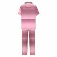 thumbnail image 4 of Tnhcen Women's Summer Plaid Two-piece Pajama Set Sleepwear Loungewear Button-Down Nightwear Homewear Sets S-2XL, 4 of 6