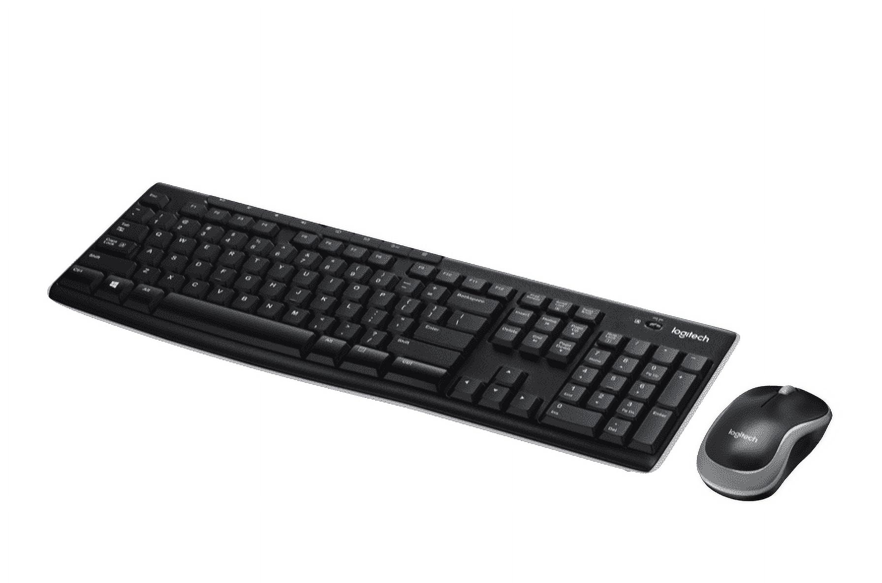Logitech Mk270 Full Size Compact Wireless Keyboard & Mouse Combo, Black