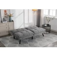 thumbnail image 4 of Gewnee Convertible Folding Modern sofa Bed,Upholstered Loveset,Adjustable Armrest and Backrest,Suitable for Living rooms and Apartments.Light Gray, 4 of 12