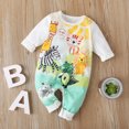thumbnail image 2 of TAIAOJING Baby Girls Romper Clothes Boys Girls Long Sleeve Cartoon Animal Print Jumpsuit Outfit 6-9 Months, 2 of 9