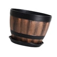 thumbnail image 4 of Maceta, contenedor para plantas, adorno artesanal, regalos, decoración rústica de mesa, maceta, barril, jardineras para patio, jardín interior 45L, 4 of 9