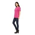 thumbnail image 3 of Emmalise Women's Round Neck Short Sleeve Tru-Fit Tee Shirt, Hot Pink, 2X-Large, 3 of 4
