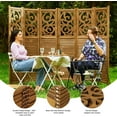 thumbnail image 2 of Room Divider Wood Carved Wall Divider Indoor Folding Portable Partition Screen for Home Office Garden Terrace - 6 Panel, 67 * 90inch (Dark Brown), 2 of 14