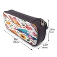 thumbnail image 3 of Lsque Flowers Birds And Butterflies Printed Big Capacity PU Leather Pencil Case Large Pencil Pouch Stationery Pen Bag Pencil Holder for Teen, 3 of 6