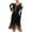 DT-Black, variant on DailyTrove Women's Short Sleeve Embroidered Flapper Dress, Art Deco Print, Roaring 20s & Formal Event Wear, Elegant Fit