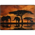 thumbnail image 3 of FREEAM Animal Elephant Non Slip Area Rug for Living Dinning Room Bedroom Kitchen, 4' x 5'(48 x 63 Inch), African Elephant Nursery Rug Floor Carpet Yoga Mat, 3 of 6