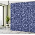 thumbnail image 5 of Ambesonne Floral Shower Curtain, Baroque Classic Damask, 69"Wx75"L, Indigo Violet Blue, 5 of 5