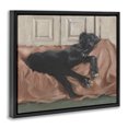 thumbnail image 2 of Stupell Industries Cottage Black Lab Dozing Off Black Floating Frame Canvas Art, 21 x 17, by Ethan Harper, 2 of 7