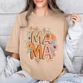 thumbnail image 7 of GaThRRgYP Going Out Tops for Women,Plus Size T Shirts for Women,Women Mother's Day Gift Mom Flower Print Short Sleeve Round Neck T-shirt Pattern Top Khaki XXXL, 7 of 7