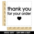 thumbnail image 2 of Thank You For Your Order Simple Elegant Heart Small Business Self-Inking Rubber Stamp Ink Stamper - Black Ink - Large 1-1/2 Inch, 2 of 7