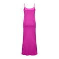 thumbnail image 6 of Womens Summer Fashion Dresses Sleeveless Solid Round Neck Camies Long 2026 Vacation Beach Sundresses — 2XL, 6 of 6