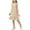 Beige, variant on Girls Sleeveless A-Line Dress Pleated Bodice Ruffled Hem Soft Stretch Breathable Kids Kids Casual Church Summer Outfit Red,Size 7-8 T