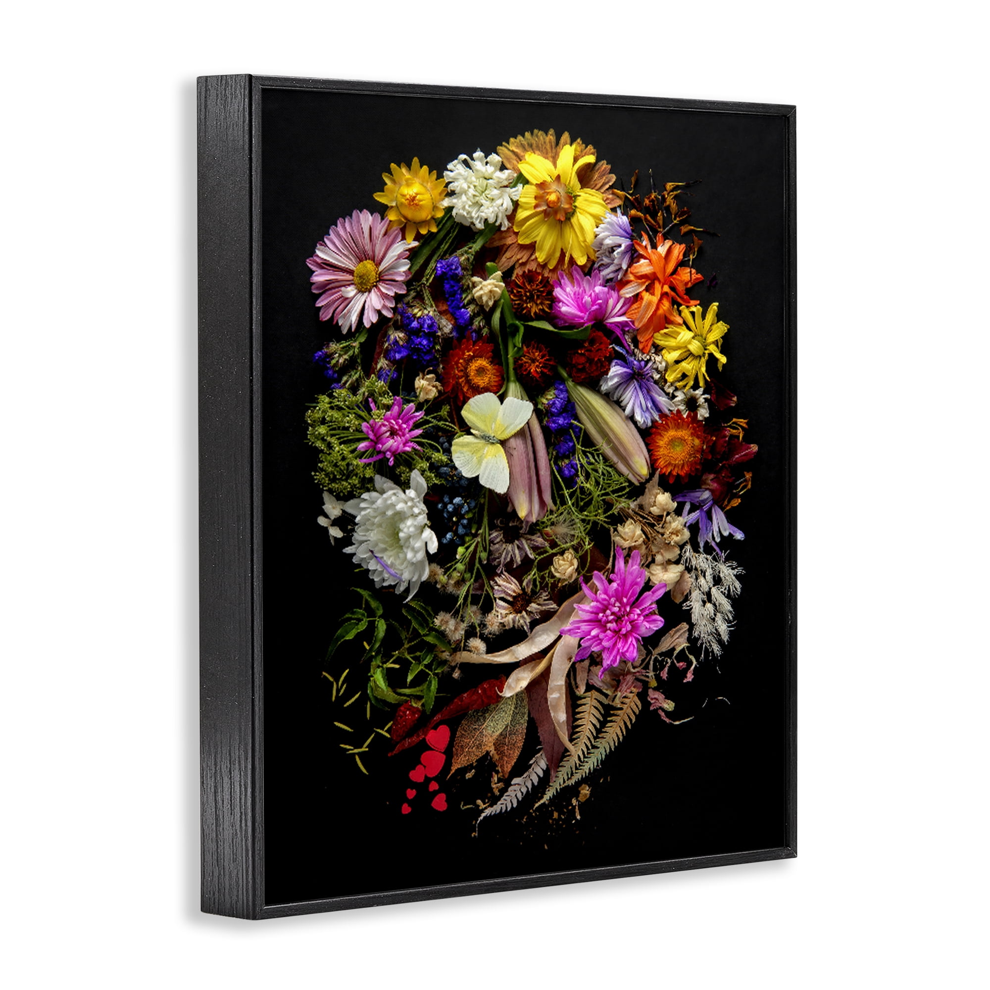 Stupell Industries November Flower Arrangement Black Framed Giclee Art, design by Carl Kravats
