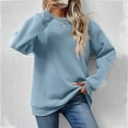 thumbnail image 4 of POROPL Womens Plain Sweatshirts New Winter Fashion Crew Neck Long Sleeve Sweatshirts Loose Pullover Tops Casual Fall Outfits, 4 of 4