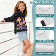thumbnail image 6 of Xoenoiee Mushroom Butterfly Moon Star Print Girls Oversized Tunic Sweatshirt, Crewneck Long Sleeve Pullover with Side Slits, Long Loose Casual Top Fall Outfits, Size 13-14 Years, 6 of 7