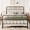 Antique Bronze, variant on Allewie Full Size Bed Frame with Vintage Headboard, 12.4" Under-Bed Storage, Heavy Duty Metal Platform Bed Frame, No Box Spring Needed, Easy Assembly, Antique Bronze