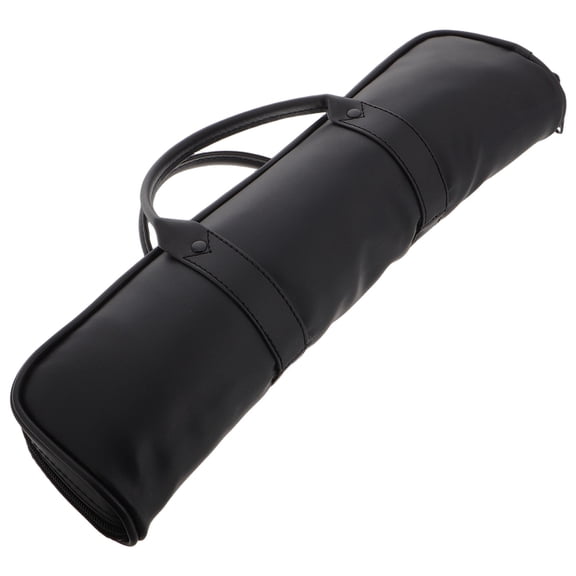 FRCOLOR Flute Case Faux Leather Protective Storage Case Portable Gig Bag 16-Hole Flute Carrier for Wind Instrument Storage and Performances