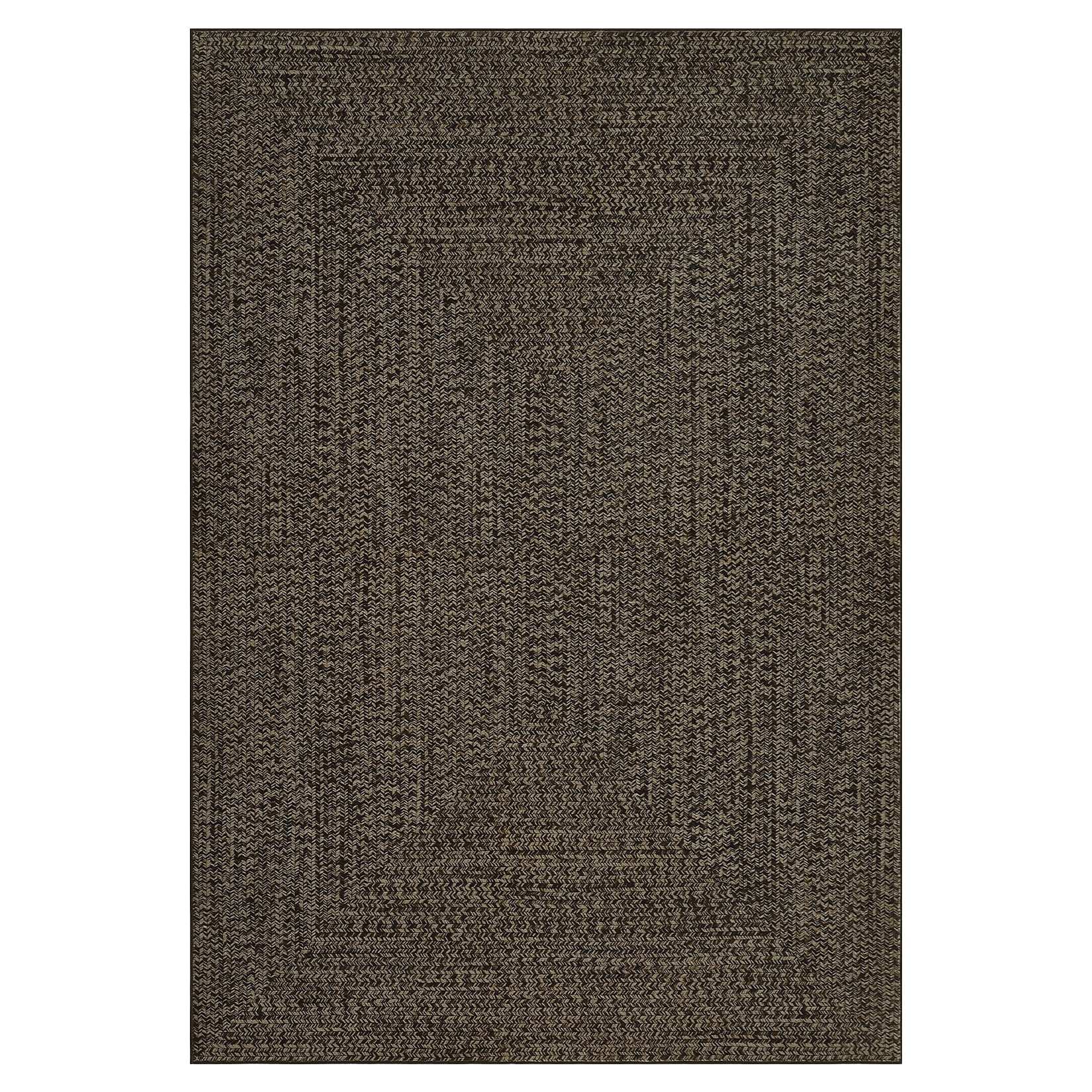 Tzou Braid Print Area Rug, Non-Slip Low Pile Washable Carpet for Living Room, Bedroom, Office