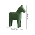 thumbnail image 2 of Modern Minimalist Wooden Horse Decor - Creative Wood Horse Statue Ornament for Home Living Room TV Stand Coffee Table Decor, Rustic Wooden Horse Figurine for Indoor Desktop Art Decor Gift, Green, 2 of 7