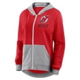 thumbnail image 2 of Women's  Red New Jersey Devils Hit It French Terry Full-Zip Hoodie, 2 of 3