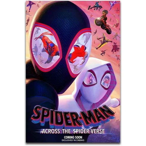 Spider Poster Man Canvas Poster Miles Poster Morales Into the Spider Verse And Other Poster Framed And Unframed (8 X 10 UNFRAMED)