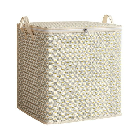 Lwlmwt Extra-Large Clothes Storage Bag Non-Woven Fabric Gray Storage Box With Zipper and Handle Dust-Proof and Stain-Resistant Home Blanket Storage Bag Multiple Sizes Available Durable and Sturdy