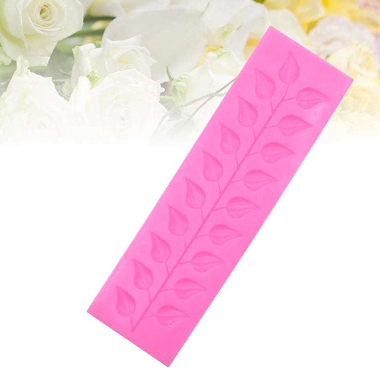 2-Pack Pink Leaf Silicone Molds - 19 Cavities For Chocolate, Candy & Fondant, Food-Grade & Dishwasher Safe
