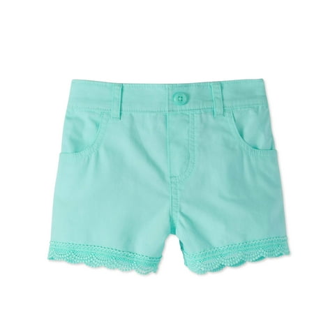 Garanimals - Toddler Girl Solid Woven Crochet Trim Shorts - Walmart.com