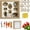 Natural, variant on DIY Mini Museum Silhouette Box  Shadow Box Frame Kit with Gold Mini Frames & Figurines, DIY Photo Family Memory Display Case Frame Silhouette Boxs for Anniversary Home Decor (Black)