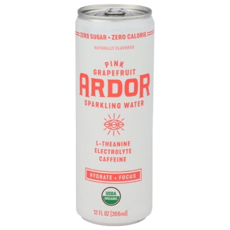 Ardor Organic: Pink Grapefruit Sparkling Water  12 Fo