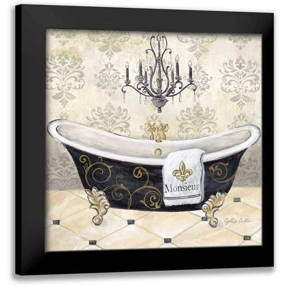 Coulter, Cynthia 12x12 Black Modern Framed Museum Art Print Titled - His and Hers Tub II