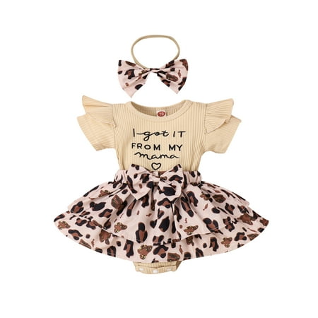 

Meihuida Baby Girl Romper Short Sleeve Round Neck Bow Front Patchwork Skirt Bodysuit
