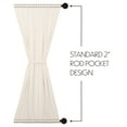 thumbnail image 2 of VHC Brands Farmhouse 72"x40" Door Panel Creme Rod Pocket Burlap Window Curtains, 2 of 7