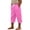 Hot Pink, variant on TGPMGRZ Linen Capri Pants for Girls Kids Fashion 2026 Button Side Elastic Waist Summer Beachwear White 3-4 Years
