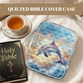 thumbnail image 6 of TSOVTHRID Dolphin Sunset Sky Print Bible Cover Case Church Bag for Christian, Bible Case with Portable Handle, Zippered Blue Quilted Bibles Protective Cover for Women Men, 10.6 x 8.3 x 2.2 Inch, 6 of 7