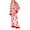 Pink-C, variant on Uaswgudfs Women's Satin Pajama Set Bow Print Fuzzy Cuffs Lounge Wear Sleepwear for Women 2 - Piece Pajama Set